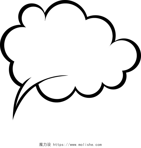 对话框卡通云朵对话框